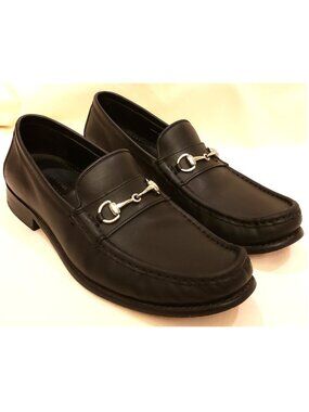 Cole Haan Men's Classics Slip-on Loafers Shoes Size-9.5 M Black Leather